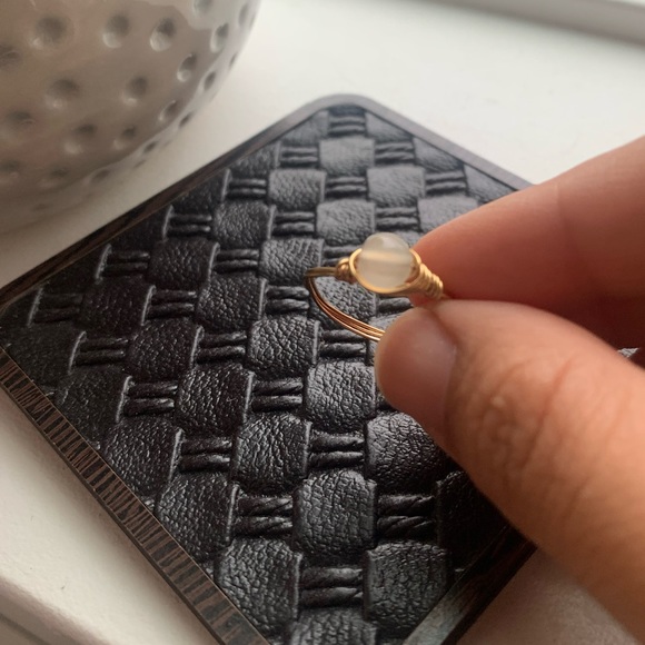 Clear Crystal Bead Ring - Picture 2 of 3